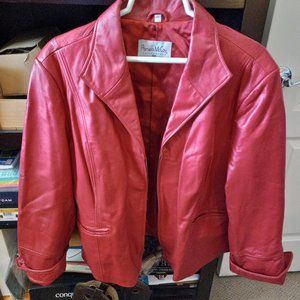 Womens Red Leather Jacket